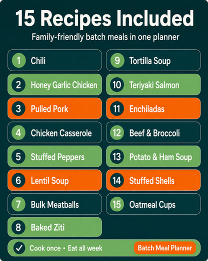 AI Batch Cooking Meal Planner Bundle
