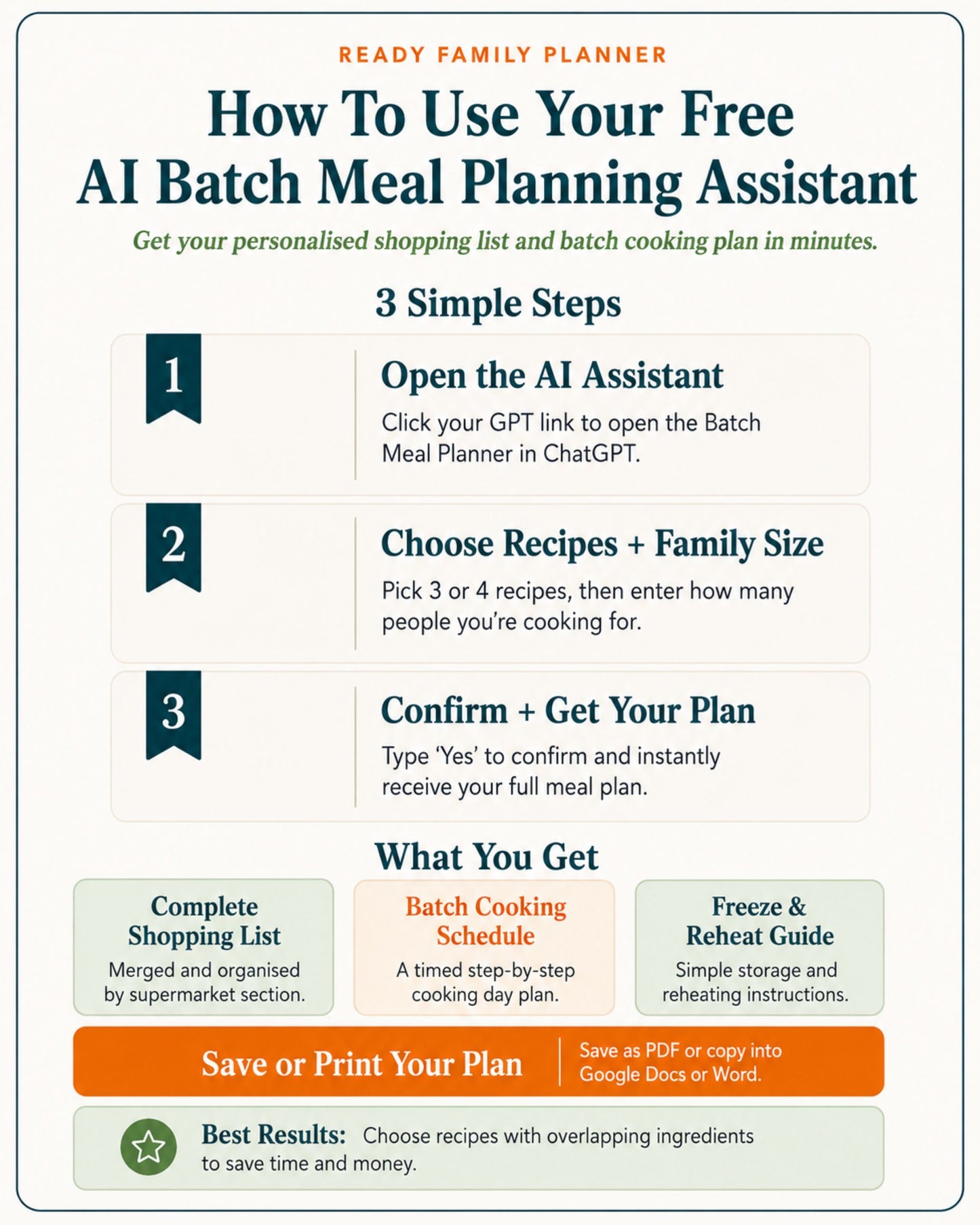 AI Batch Cooking Meal Planner Bundle