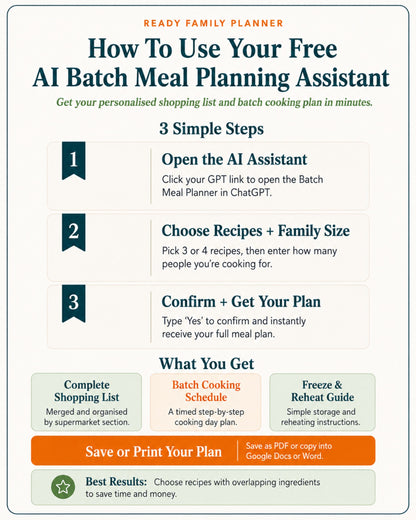 AI Batch Cooking Meal Planner Bundle