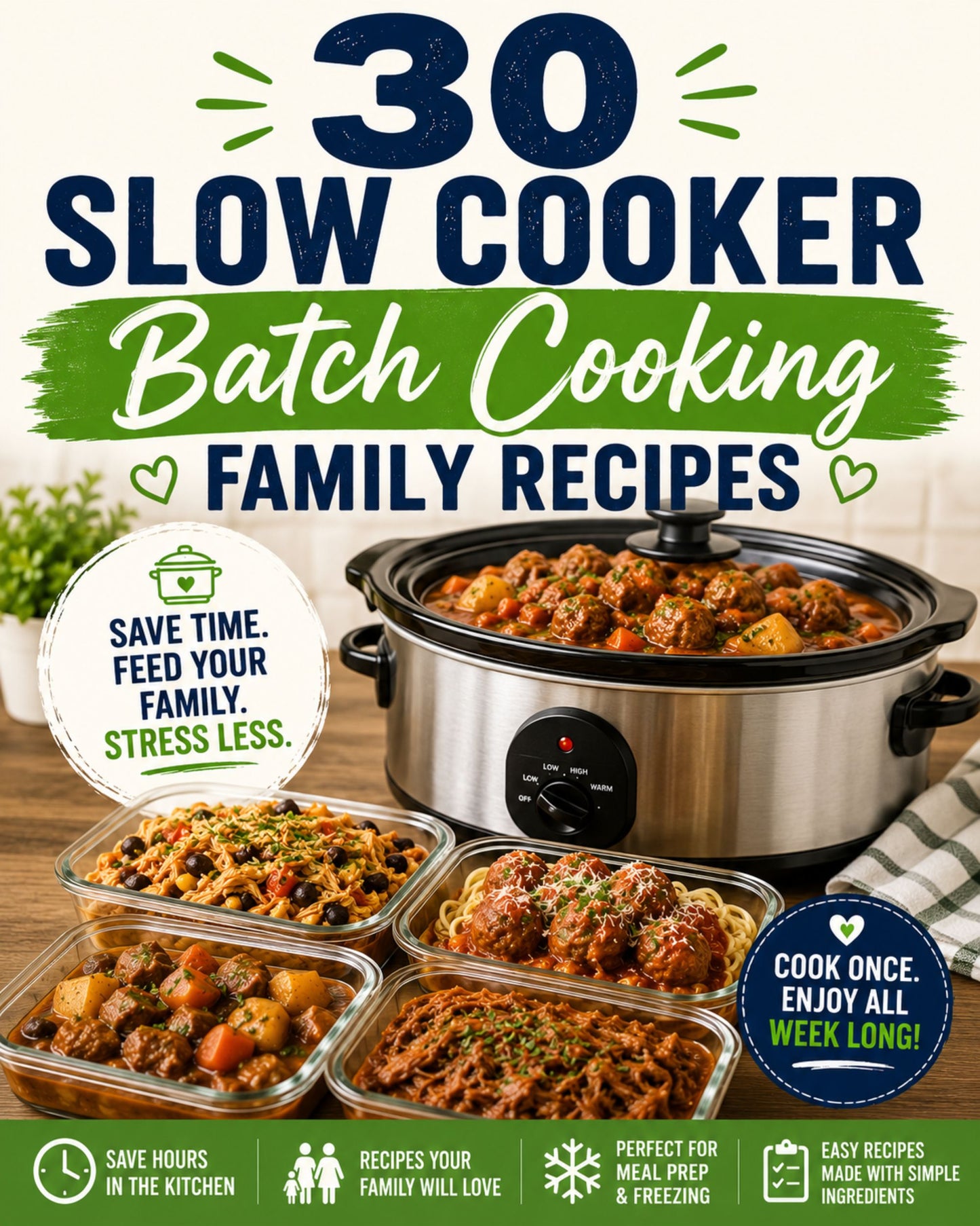 30 Slow Cooker Batch Cooking Family Recipes