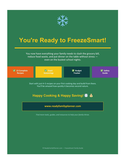 Batch Cooking Family Meal Planner