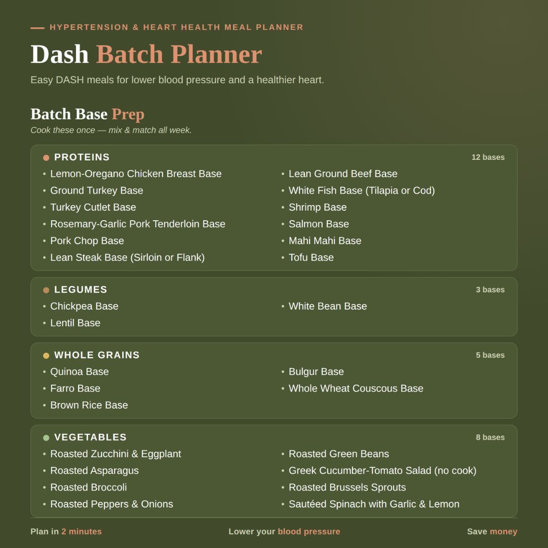 Dash Batch Planner — Easy DASH Meals for Hypertension & Heart Health