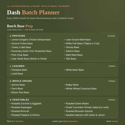 Dash Batch Planner — Easy DASH Meals for Hypertension & Heart Health