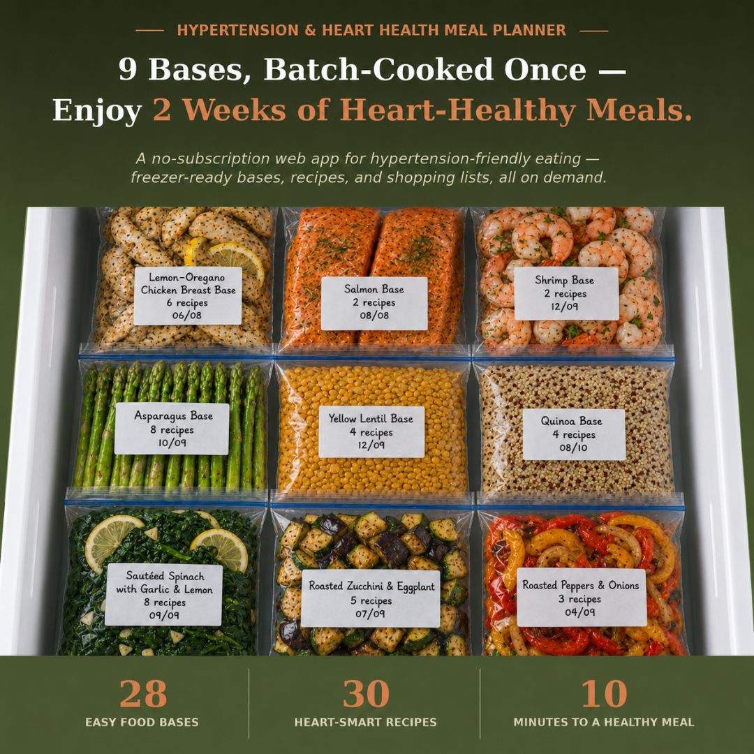 Dash Batch Planner — Easy DASH Meals for Hypertension & Heart Health
