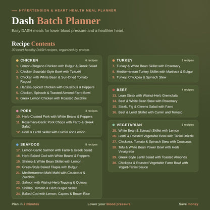 Dash Batch Planner — Easy DASH Meals for Hypertension & Heart Health